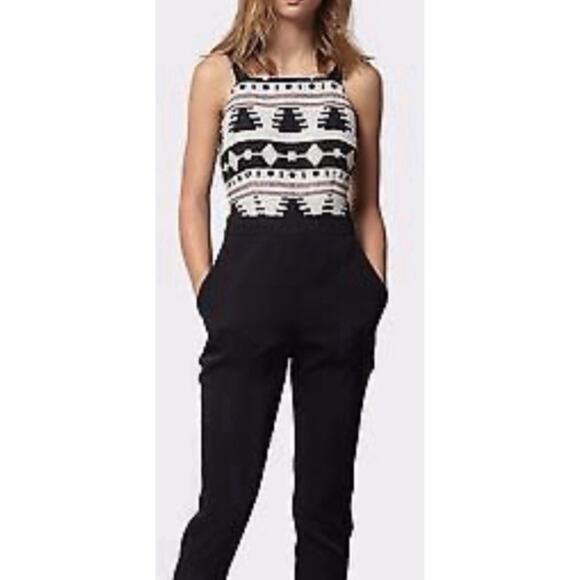 ANTHROPOLOGIE NOMAD BY MORGAN CARPER BLACK LA SIERRA JUMPSUIT SZ 4 - Picture 1 of 12